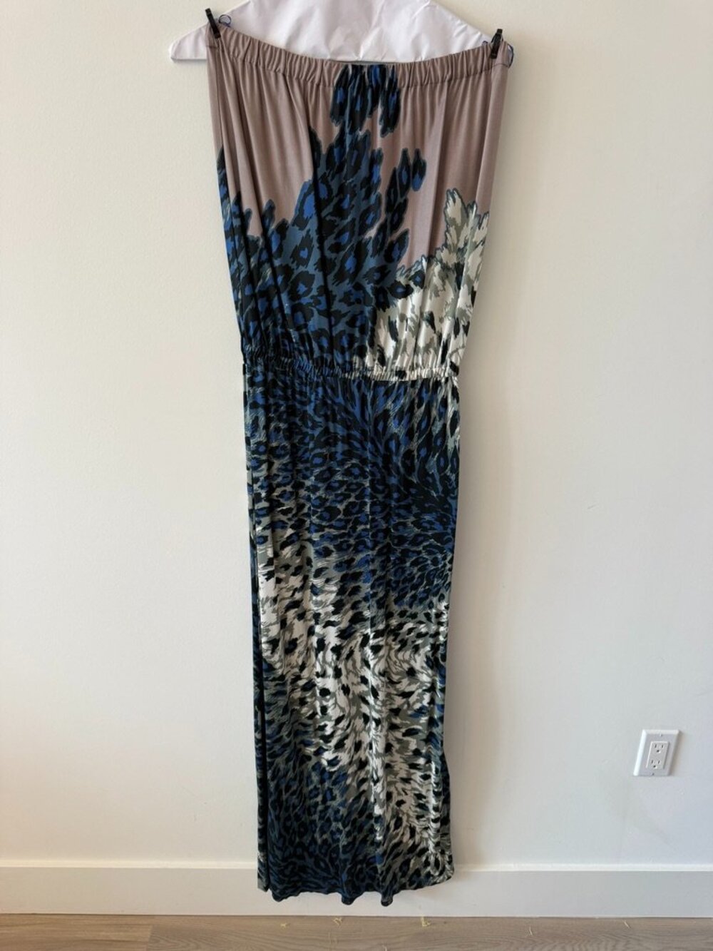 Tibi Strapless Peacock Dress in Medium
